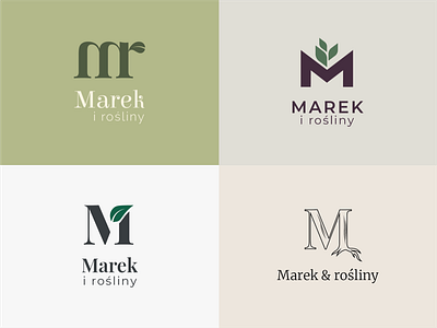 Marek i rośliny /alternatywne logo design illustrator logo