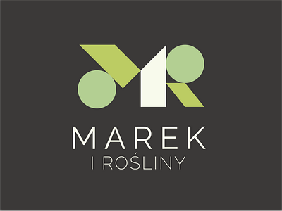 Marek i rośliny /logo design illustrator logo minimalist