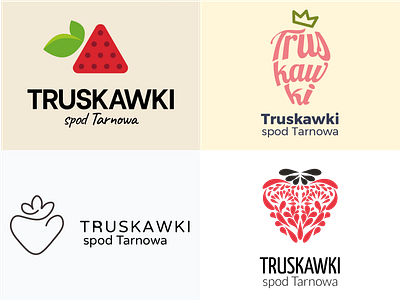 Truskawki spod Tarnowa /alternatywne logo design illustrator logo minimalist