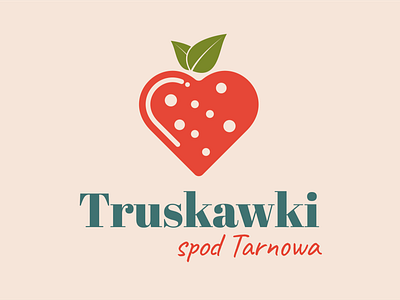 Truskawki spod Tarnowa /logo design illustrator logo minimalist