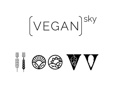 VeganSky /concepts design illustrator logo minimalist