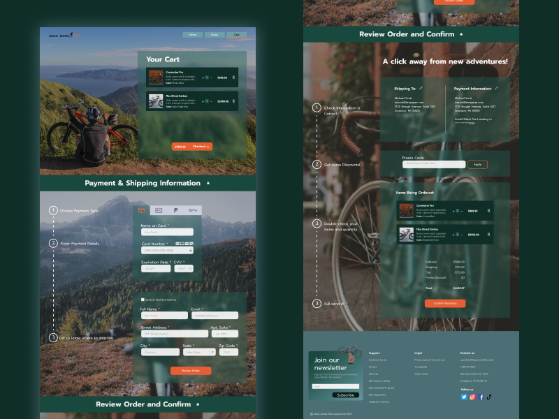 Checkout Page Mountain Bike Company Concept by Jesse Knapko on Dribbble