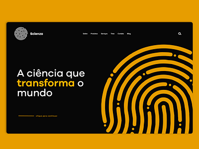 Scienza Home Page branding typography ui ux web website