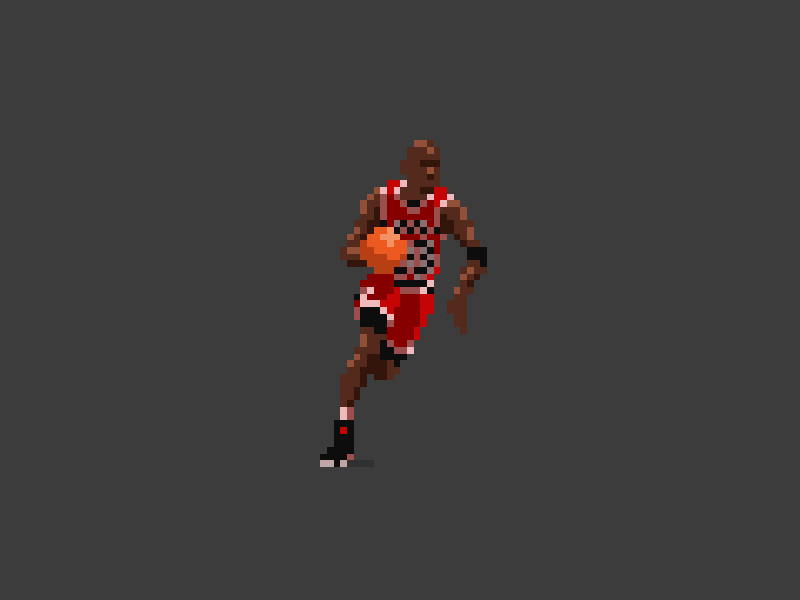 Michael Jordan 8 bit 8 bit animation 8 bit art basketball gif illustration photoshop pixel pixel animation pixel art pixels sports