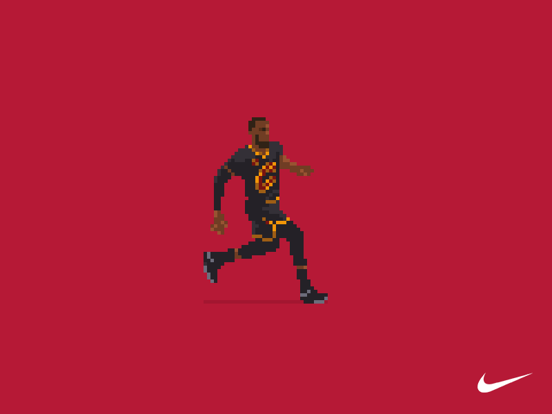 Lebron James - "The Block" 8 bit basketball gif illustration nike photoshop pixel pixels sports