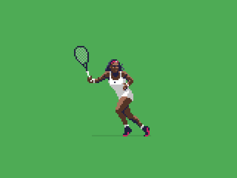 Serena Williams 8 bit 8 bit animation 8 bit art gif illustration photoshop pixel pixel animation pixel art pixels sports tennis