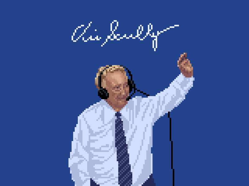 Vin Scully 8 bit 8 bit animation 8 bit art baseball gif illustration photoshop pixel pixel animation pixel art pixels sports