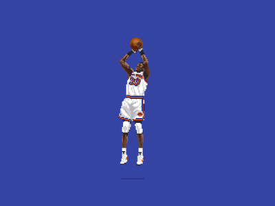 Patrick Ewing 8 bit 8 bit animation 8 bit art basketball gif illustration photoshop pixel pixel animation pixel art pixels sports