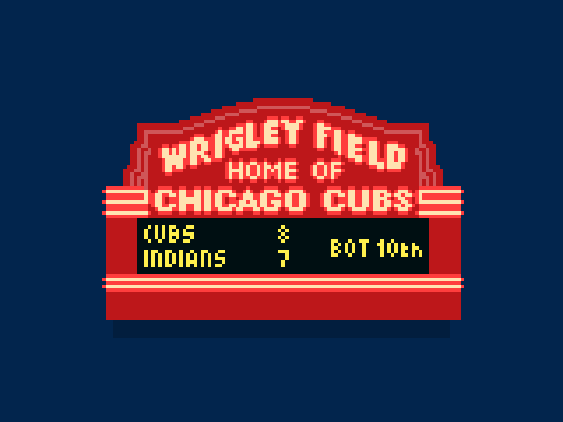 2016 Chicago Cubs 8 bit 8 bit animation 8 bit art baseball gif illustration photoshop pixel pixel animation pixel art pixels sports