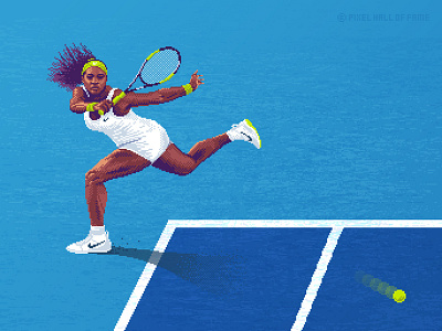 Pixel Serena Williams 8 bit 8 bit art gif illustration photoshop pixel pixel art pixels sports tennis
