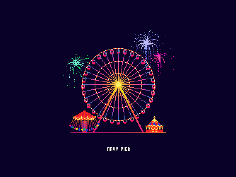 Navy Pier by Pixel Hall of Fame on Dribbble