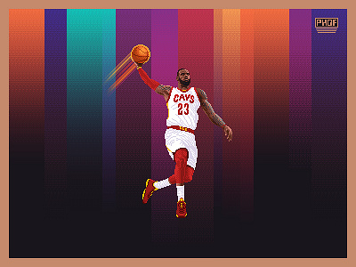 Pixel Lebron 8 bit 8 bit art basketball illustration lebron nba photoshop pixel pixel art pixels sports
