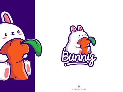 Little Bunny design icon illustration logo mascot vector