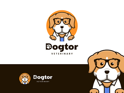 Dogtor Logo Cartoon Illustration design graphic design icon illustration logo mascot vector