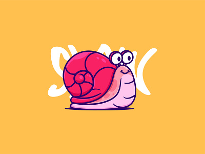 Slowy Snail design graphic design icon illustration logo mascot vector