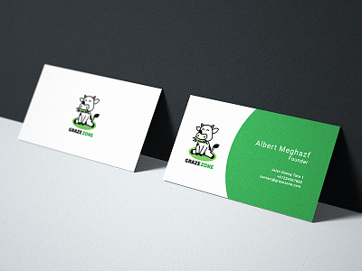 Business Card Graze businesscard businesslogo cow financial financiallogo logo logodesign minimalist monogram startup startuplogo