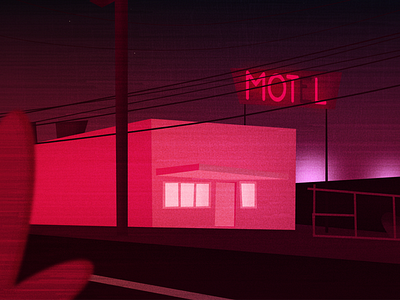 Lake - Motel ae after effects illustration motel music video neon pink