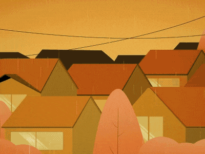 Houses 2d ae after effects animation gif illustration loop mograph motion