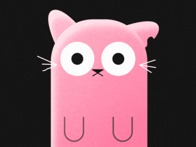 Pinky 2d animation cat gif kitty pink