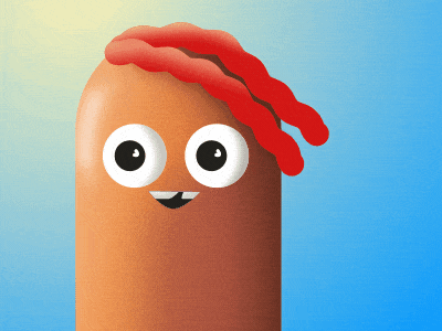 Summer Dog 2d aftereffects cartoon design hot dog kids loop summer vibes