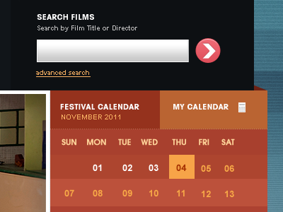 The Festive Film calendar independant film movies tabs