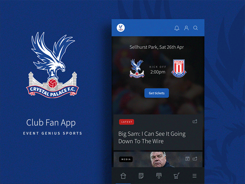 Animated Football Prototype app app design fans football material design soccer sports ui ux