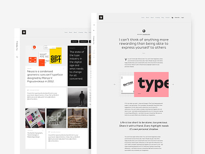 Type Foundry - Blog blog design e commerce font fonts type typography ui ui card ux