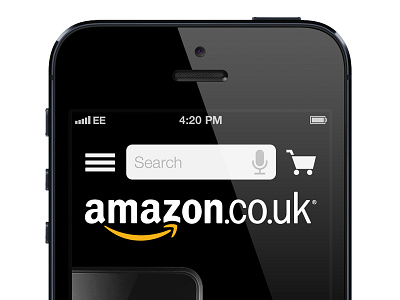 Amazon Mobile Website Concept 1 amazon black concept design iphone kindle mobile ui user experience user interface ux web white yellow