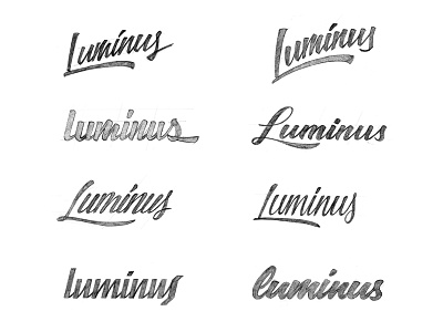 Luminus Process Sketches buffalo hand lettering lettering logo sketches type typography wip wordmark