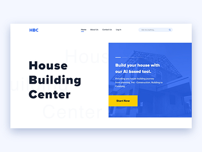 House Buidling Center design ui ux web design