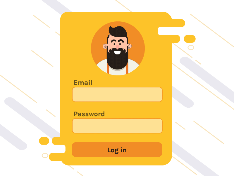 Login Form after effect animation avatar form gif illustration interactive invite login motion graphics ui ux