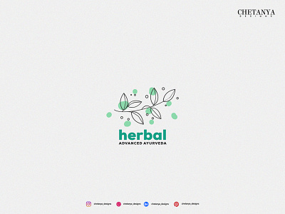 Herbal - Advanced Ayurveda Logo 🌱 2d branding design digital art flat design gradient illustraion illustration illustration art illustrations logo logo design branding logo designer logo designers logodesign logotype outline photoshop psd template ui