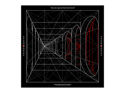 Introspectral Corridors (Dark) abstract adobe album art art geometric graphic design illustrator