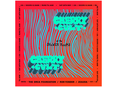 Cherry Cult Poster adobe art club night design graphic design illustrator poster procreate