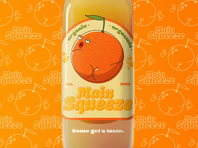 Main Squeeze adobe branding design fruit graphic design illustrator juice logo main squeeze project