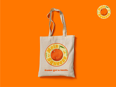 Main Squeeze - Tote Bag adobe branding design graphic design illustrator logo main squeeze merchandise mock up tote bag