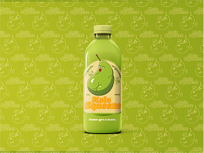 Main Squeeze - Pear adobe branding design fruit graphic design i want a taste illustrator juice logo main squeeze pear pear shaped