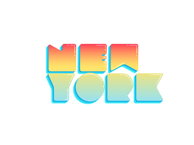 New York lettering branding design graphic illustration logo new york typography vector