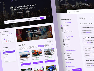 Revamping of New-Jersey Craigslist Website design top typography ui ux web design