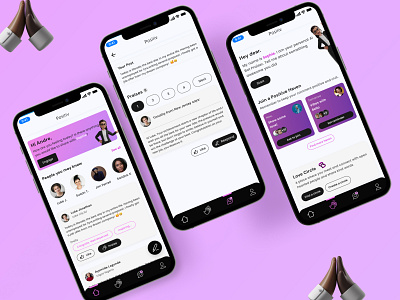 Positiv - A praise app app design ui ux web design