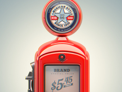 Vintage gas pump