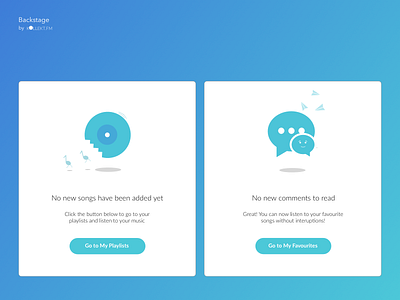 Empty States clean comment empty state material minimalistic playlist