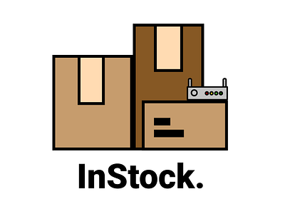 InStock - Logo Design branding inventory logo saas software