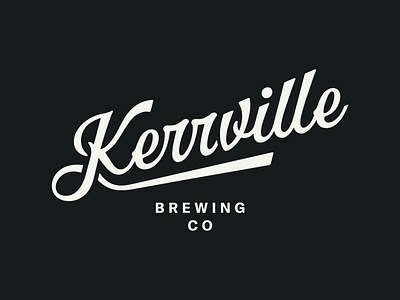 Kerrville Brewing Company badge beer brand design brand identity branding brewery brewing custom type custom typography design graphic design identity logo logotype pint glass script seal stamp texas typography