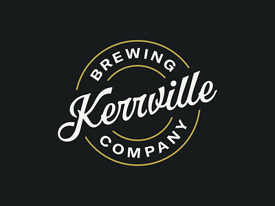 Kerrville Brewing Company badge beer brand design brand identity branding brewery brewing custom type custom typography design graphic design identity logo logotype pint glass script seal stamp texas typography