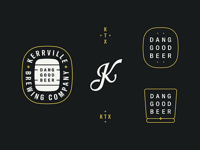 Kerrville Brewing Company badge beer brand brand identity branding brewery custom typography graphic design identity identity design logo logotype monogram seal stamp system texas visual identity