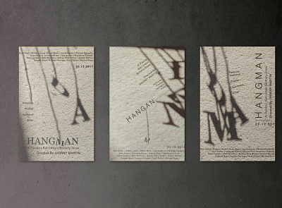 Hangman Movie Conceptual Poster Series branding design graphic design typography