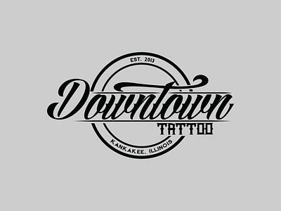 Downtown Tattoo art branding design graphic design logo typography vector