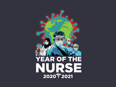 Year of the Nurse 2020/2021 art artwork design designing graphic design healthcare illustration logo nurse nursing typography vector