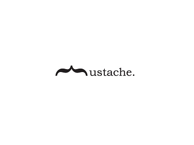 Mustache branding design lettering logo vector